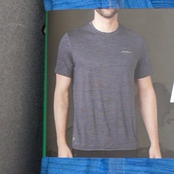 Eddie Bauer Men’s Motion‎ Tee, 2-pack Gray / TRue blue - Picture 4 of 6